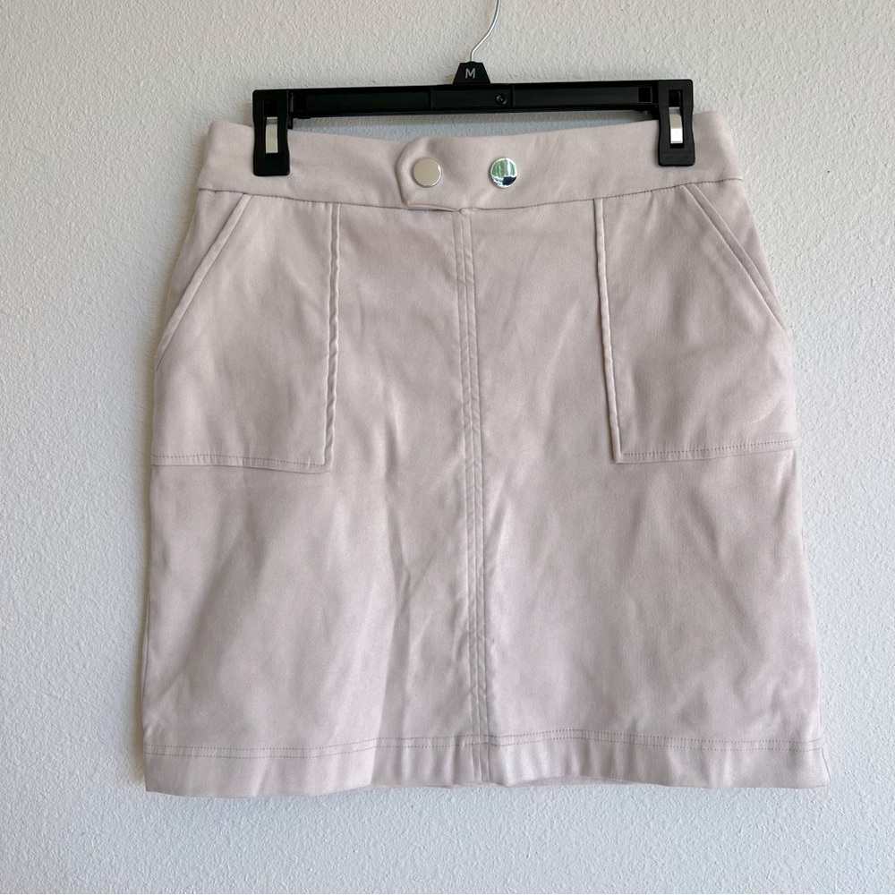 INC International Concepts Faux Suede Blush Skirt
